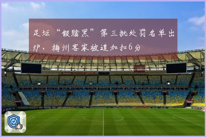 足坛“假赌黑”第三批处罚名单出炉，梅州客家被追加扣6分