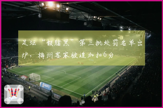 足坛“假赌黑”第三批处罚名单出炉,梅州客家被追加扣6分